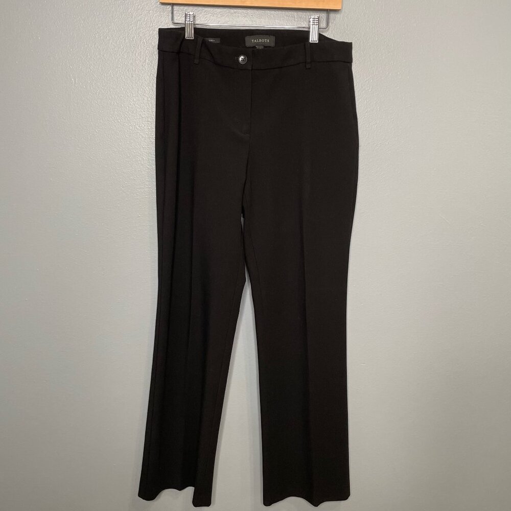 TALBOTS Black Curvy Fit Straight Leg Pants sz 6